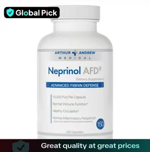 Arthur Andrew Medical Neprinol AFD Multi Enzyme Blend with Serrapeptase & Nattokinase 150 Count Healthcare Vitamin Supplement Capsule for Blood Purification Heart Circulation Natural Fitness