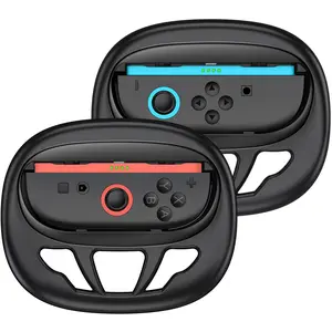 Steering Wheels for Switch 2 Joy-Con Controllers, Switch 2025 Joy-Con 2 Attachment controller driving wheel Accessories for Racing Games -2 Pack (Black)