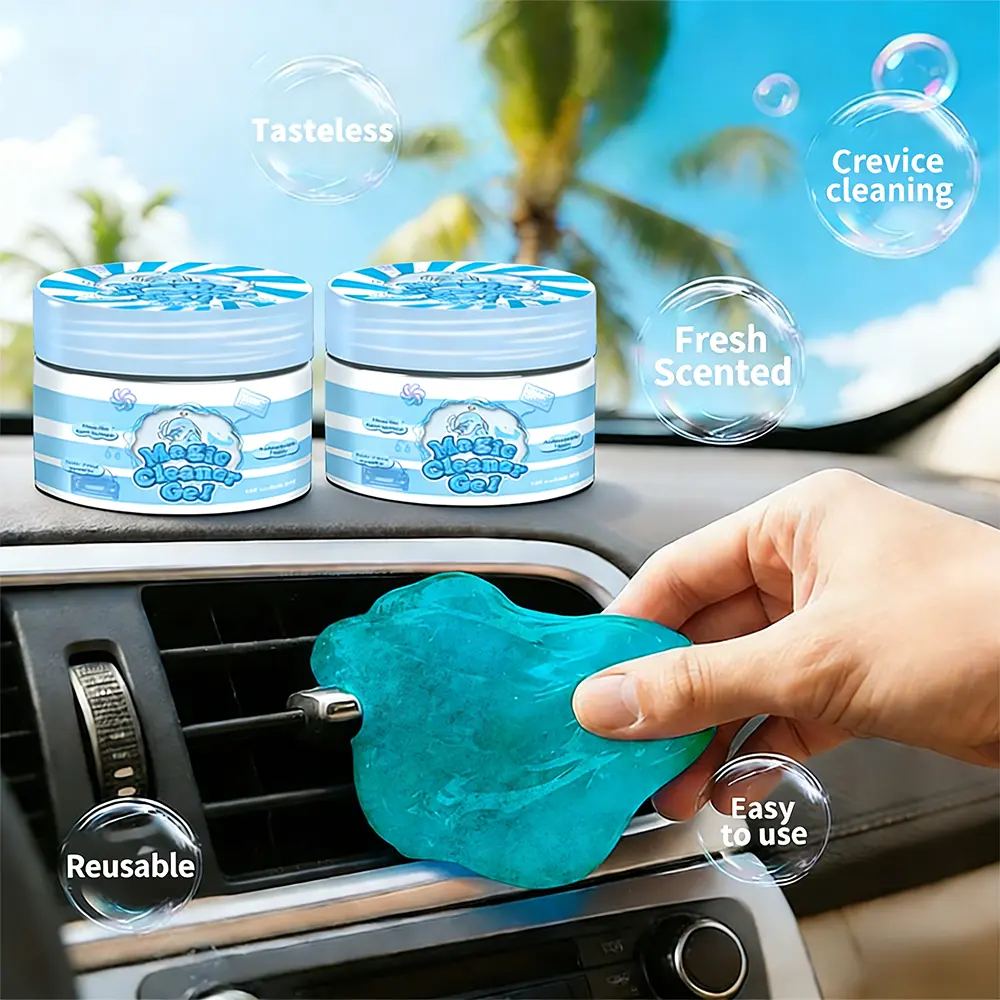 Portable Cleaning Gel - 2 Boxes for Various Occasions - Versatile & Convenient for Home Work On-the-Go Cleaning Suction Cup Shower Foot Scrubber Mat roll  mop walis windex  cleaner Tasteless