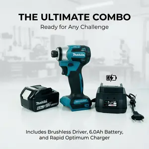 Makita DTD173 Brushless  Driver 180Nm Torque tool kit set impact  Compact Cordless Drill spanner wrench