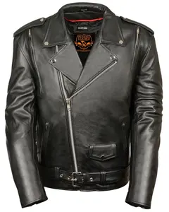 Milwaukee Leather Men's Vented Side Lace Motorcycle Jacket - Lkm1775