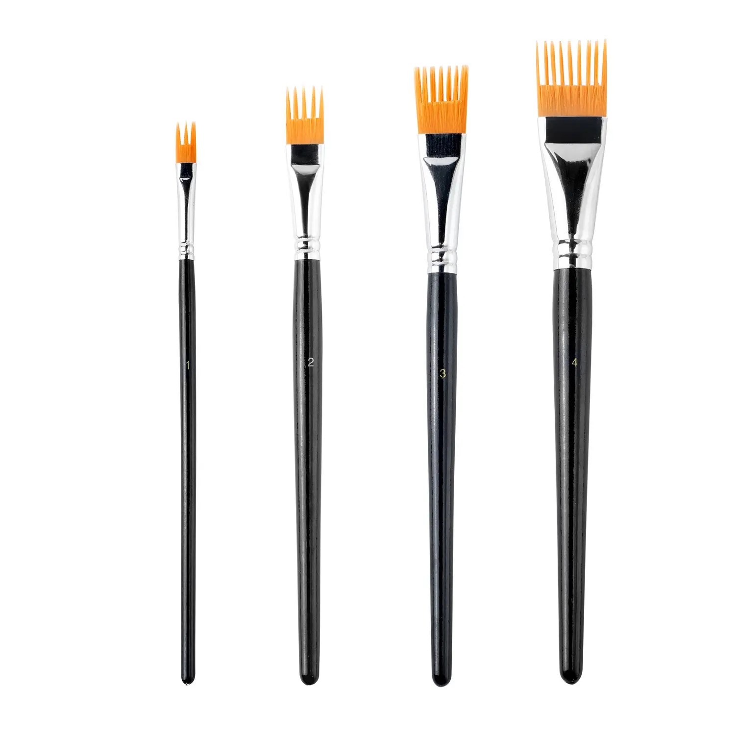 Professional 4-Pack Paintbrush Set for Watercolor Oil Digital Painting - Landscape Leaf Art Brushes for Artists & Students Art Crafting Kit Painting Supplies