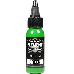Green Tattoo Ink - Skin-Safe, Long-Lasting, Smooth Application for Professional Artists Color