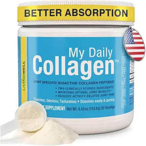 Multi Collagen Peptides Powder with Vitamin C for Joint Support, Cartilage Health, Shoulder & Knee Comfort, Unflavored, 30 Servings