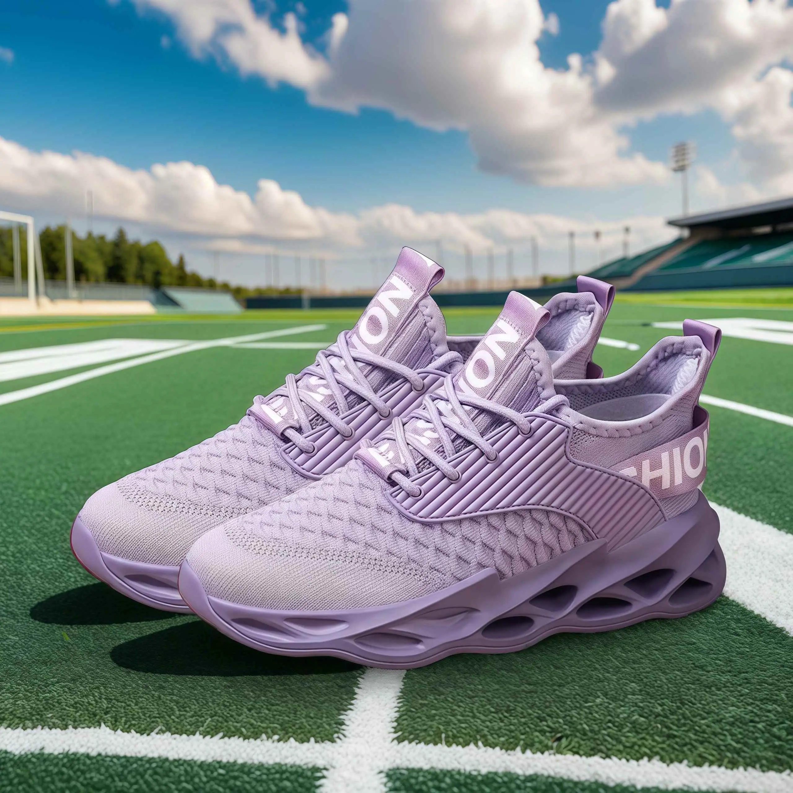 Women's Casual Trainers - Sporty Chic Footwear with Breathable Mesh Upper, Lightweight Hollow Blade Sole, Anti-Slip Design for Outdoor Running, Walking Shoes, Sports Shoes & Training Use, Lightweight Design, Sneaker, Runner, Gym