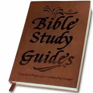 66-page Bible Study Journal, Daily Devotional Journal Strengthens Faith, Ideal for Personal Group Study and Prayer, Notebook,Christian Gift (A5, PU Leather Cover)