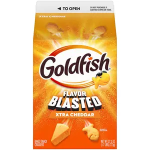 Goldfish Flavor Blasted Xtra Cheddar Cheese Cracker Snack, 27.3 Oz Carton