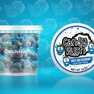 Sweet Blue Raspberry candy Cotton Candy Gushers - Gluten Free Sweet Viral TikTok Candy Fruit Blasts Gushies Blue Raz Tangy Snack
