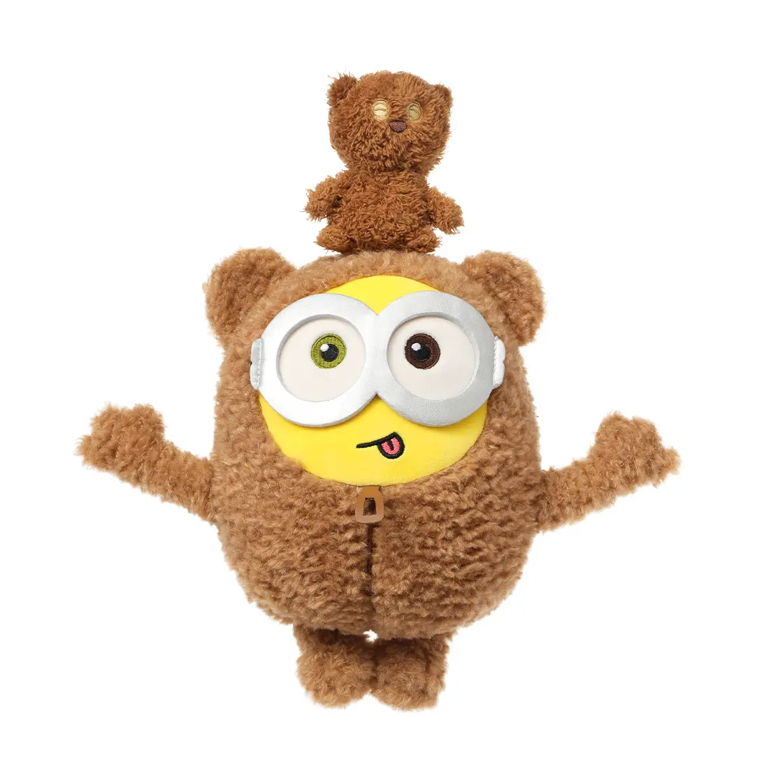 MINISO Official Licensed Minions Tim Bear Plush Doll, Cute Bob Minion Transform Bear Suit Stuffed Plush Toy, Collectible Cartoon Plush Gift for Minion Fans Teens