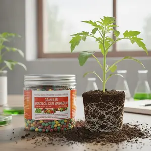 Granular Boron Calcium Magnesium Universal Fertilizer for Plants 200g, Slow-Release Water-Soluble Trace Element Nutrition for Fruits Vegetables Gardens and Agricultural Crops, Supports Stable Growth and Strong Root Systems