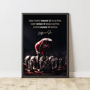 [NO FRAME] Legendary Basketball Icons Wall Art, Motivational Sports Quote Poster, Gift For Fans