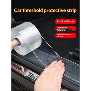 Car door anti-collision strip, transparent anti-scratch strip, thickened protective strip, soft anti-bump strip, self-adhesive threshold strip