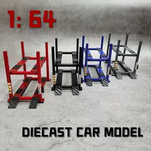 Diorama 1/64 Car Lifter Machine Model Car Garage Repair Workshop maintenance Tool Model Fits For 1:64 Diecast Model Car Scene Display Model Accessories Gift Toy