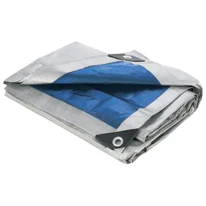 212 MAIN 12x18 ft. Large Pre-Hemmed Waterproof Blue Tarp, Multi-Purpose Outdoor Camping & Sunshade Tool (Tools & Hardware), Waterproof Tarp