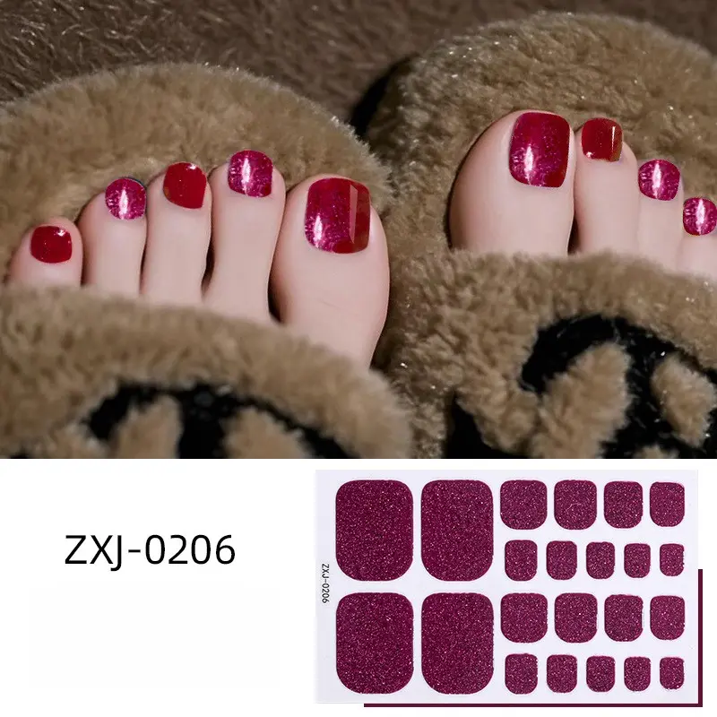 Shiny Fuchsia Detachable Nail Decals, Fashionable Pure Color False Nails, DIY Nail Art Kit, Oval Short Nails for Women