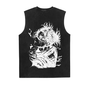 Jujutsu Kaisen Anime Vintage Tank 90s Graphic Sleeveless Tank Tops Men Vest Streetwear Outfits Men Vacation Outfits Sleeveless Shirt