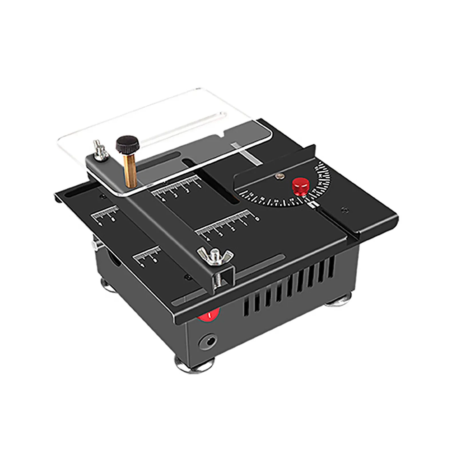 24V 100W Compact Portable Table Saw Power Tool Kit - 6000rpm Motor Cutting Machine with Saw Blades, 0°-90° Adjustable Angle, 16MM Depth, 1 Brush, 1 Drill Chuck, Flexible Shaft, Grinders, 7-Speed Control, 2 Cutting Discs & Accessories for Wood, Plastic, Wo