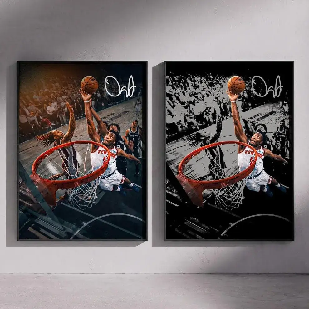 (No Frame) NewYork OG Anunoby. Complete Win Basketball Wall Poster, USA-Made Home Decor, Sports Room Art, Gift for Men