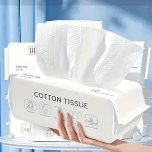 100PCS Disposable Face Towels Thick Face Towel Make Up Tissue Soft Facial Cleansing Cleanser Towelettes Skin Care Washing Face Cleaning Towel Facial Care Tools