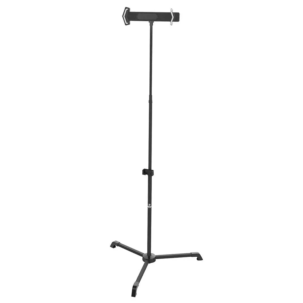 Tablet Stand with Locking Security System - Black | Tripod Stand with Adjustable Height, 300° Rotation, Anti-Theft & USB Charger - For iPad, Kindle, Android, Samsung, Nexus Tablets & More