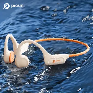 Picun T1 Wireless Bone Conduction Headphones Panoramic sound Open Ear Sports Headset with Mic for Running, Bicycling, Hiking beats studiopro