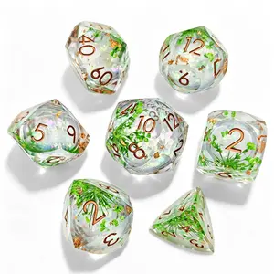 Liquid-Core Resin 20-Sided Multi-Faceted Polyhedral Dice Set for DND Dungeons & Dragons, Cthulhu Role-Playing Games, TRPG Tabletop Games