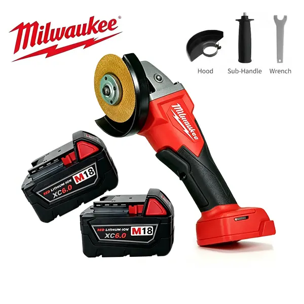 Milwaukee M18 Compatible Brushless Cordless Angle Grinder - 9000RPM, 10000IPM Handheld Power Tools Grinder for Construction & Auto Repair, Cordless Angle Grinders, Power Tools Grinders