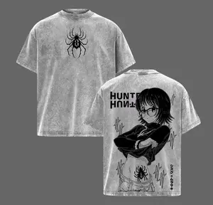 Hunter x Hunter Shizuku Murasaki Tee Phantom Troupe Spider #8 Shirt Vintage Oversized Anime T-Shirt Manga Streetwear Graphic Top HxH Aesthetic Tee