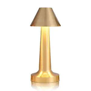 Portable LED Table Lamp, 3-Levels Brightness Metal Desk Lamp, 3 Color Touch Control Rechargeable Lamp, Night Light, Bedside Lamp,Dining Room Lamp