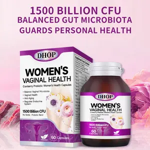 DHOP Women Probiotic Capsules | Cranberry Blend & Intimate pH Balance 50 Billion CFU Feminine Supplement | Balance Vaginal Flora & Boost Immunity & Endocrine Support Feminine Care Probiotic Pills | Cranberry Herbal Extract for Urinary Tract Wellness