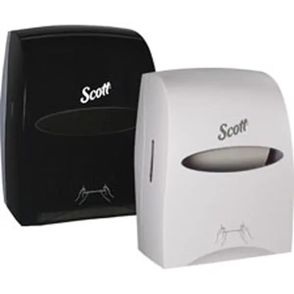 Kimberly-Clark Professional KCC46253 Essential Cover Hard Roll Paper Towel Dispenser - Black, Touchless, Shatterproof, Translucent Lid, Labor-Saving, Disruption-Reducing, 1 Size, Modern, Compact, Single Unit, One Size, Paper Towel Disp.