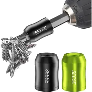 SEESE Strong Magnetic Screw Ring: 1/4 Inch /6.35mmUniversal Magnetic Screw Holder - Removable MagneticScrewdriver Bit Holder for Hex Screwdrivers and Electric DrillBits. A Perfect Gift for Thanksgiving, Christmas, and the New Year