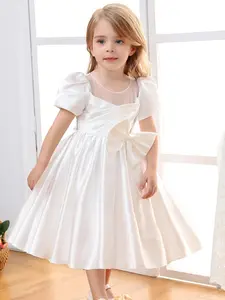 Girl Princess Dress Bow, Cute Dress, Children Christmas Costume Kids Dresses For Girls Christmas Birthday Wedding Party Baby Girl Dress Baby Girls Bridesmaid Dress Kids Party Prom Wedding Dress