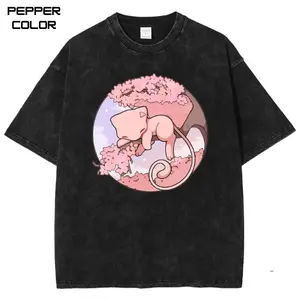 Mew Graphic T-Shirt, PKM Shirt, Anime Vintage Shirt, Anime Merch, Stylish Crew Neck Short Sleeve T-Shirt, Unisex Streetwear for Men Women, Gift Anime fans