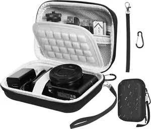 Digital Camera Case, Small Camera Bag, Camera Carrying Case with EVA Anti-Shock Bubble(Case Only)