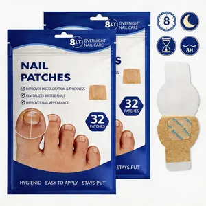[Buy One Get One Free] 64 nail repair patches in total, suitable for damaged, thickened, and discolored toenails. Nighttime nail care bandage, suitable for fragile nails.