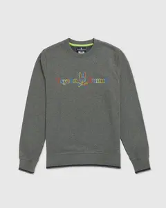 Psycho bunny (men’s heather grey Barbon neon glow sweatshirt)