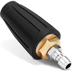 Turbo Nozzle  Washer,  4000 PSI Max Rotating  Washer Nozzle Tips with 1/4 Quick Connect for Cleaning Driveway, Brick, Concrete, Patio, Vinyl Surface, 4.0 GPM 4.0 Orifice