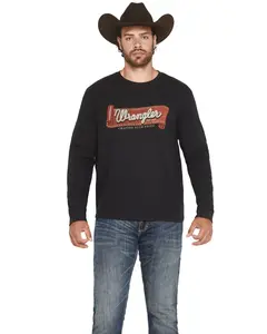 Wrangler Men's Men'S Rope Logo Waffle Knit Long Sleeve Shirt - 112365698