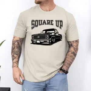 Chevy Squarebody Slammed Shirt, Classic Lowered OBS Truck Graphic Tee, Vintage Street Truck Style, Casual Streetwear Top, Gift For Chevy Truck Fans