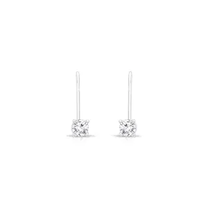 Kidney Wire Dangling Diamond Earrings