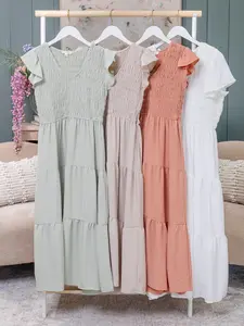 Airflow Flutter Sleeve Maxi Dress | S-3XL
