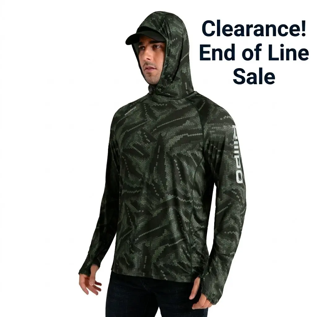 【RODEEL】R20 Sun Hoodie Shirts w/ UV Detection Logo Thumbhole Men UPF 100+ Sun Protection Long Sleeve Lightweight Quick Dry Moisture Wicking Breathable Athletic Activewear for Outdoor Fishing Boating Construction Roofing Framing SummerWins