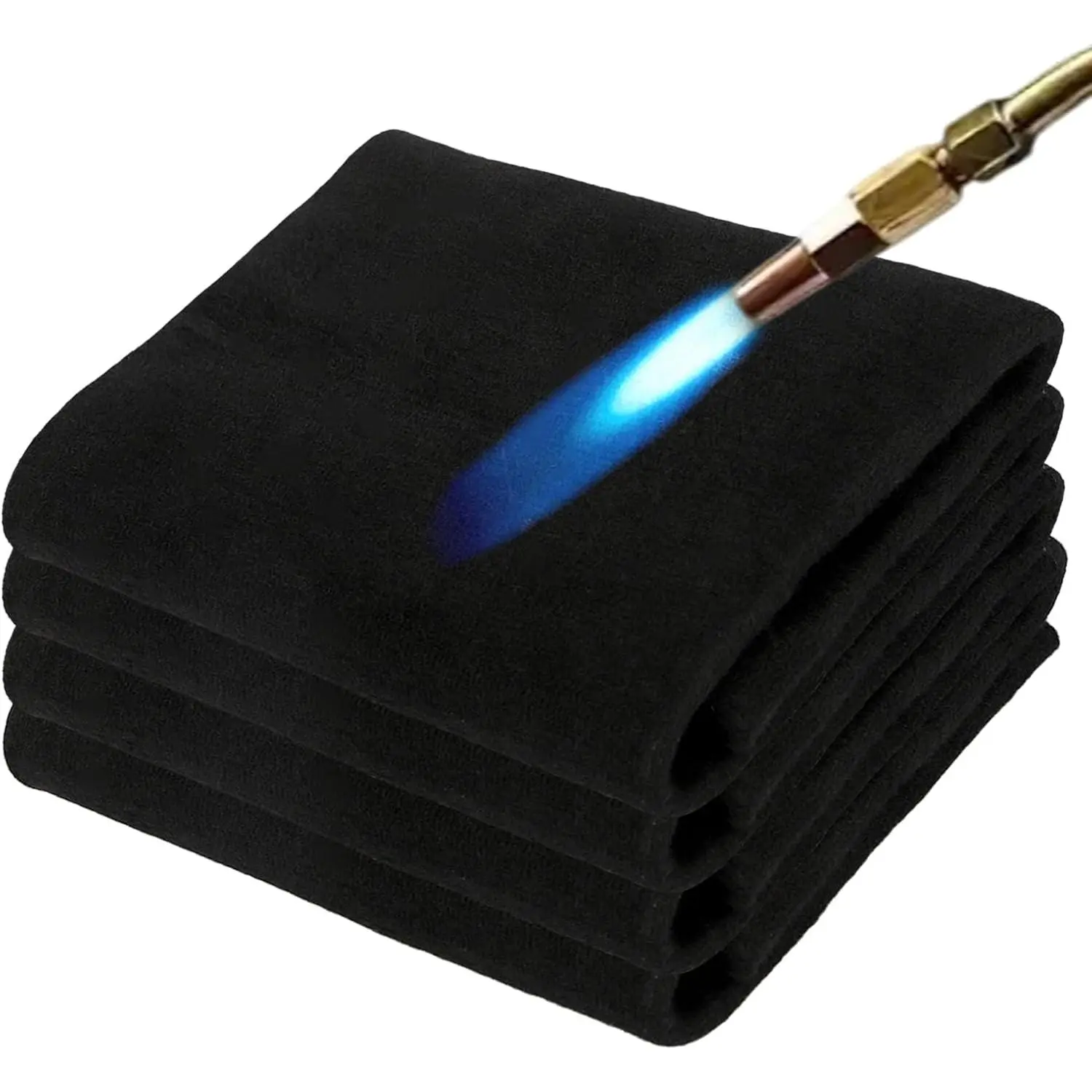 4 Pack 20"x24" Carbon Felt Welding Blanket, 1800°F High-Temp Fireproof Heat-Resistant Insulation Pad, Flame-Retardant Protective Mat for Soldering, Brazing, Plumbing, 20" X 24", High Temp Insulation