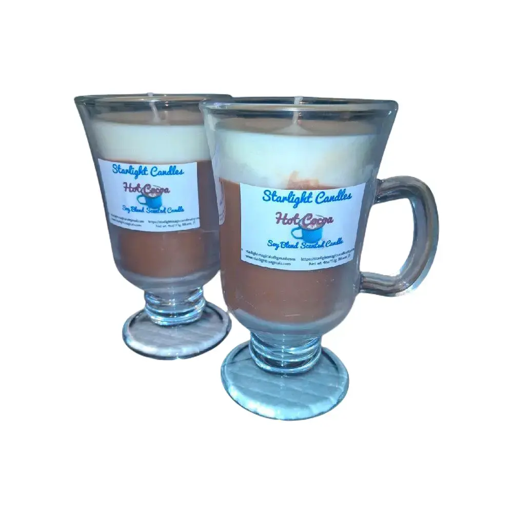 Hot Cocoa Scented Aroma Candles - Cozy Home Decor, Festive Decoration for Holiday Gatherings
