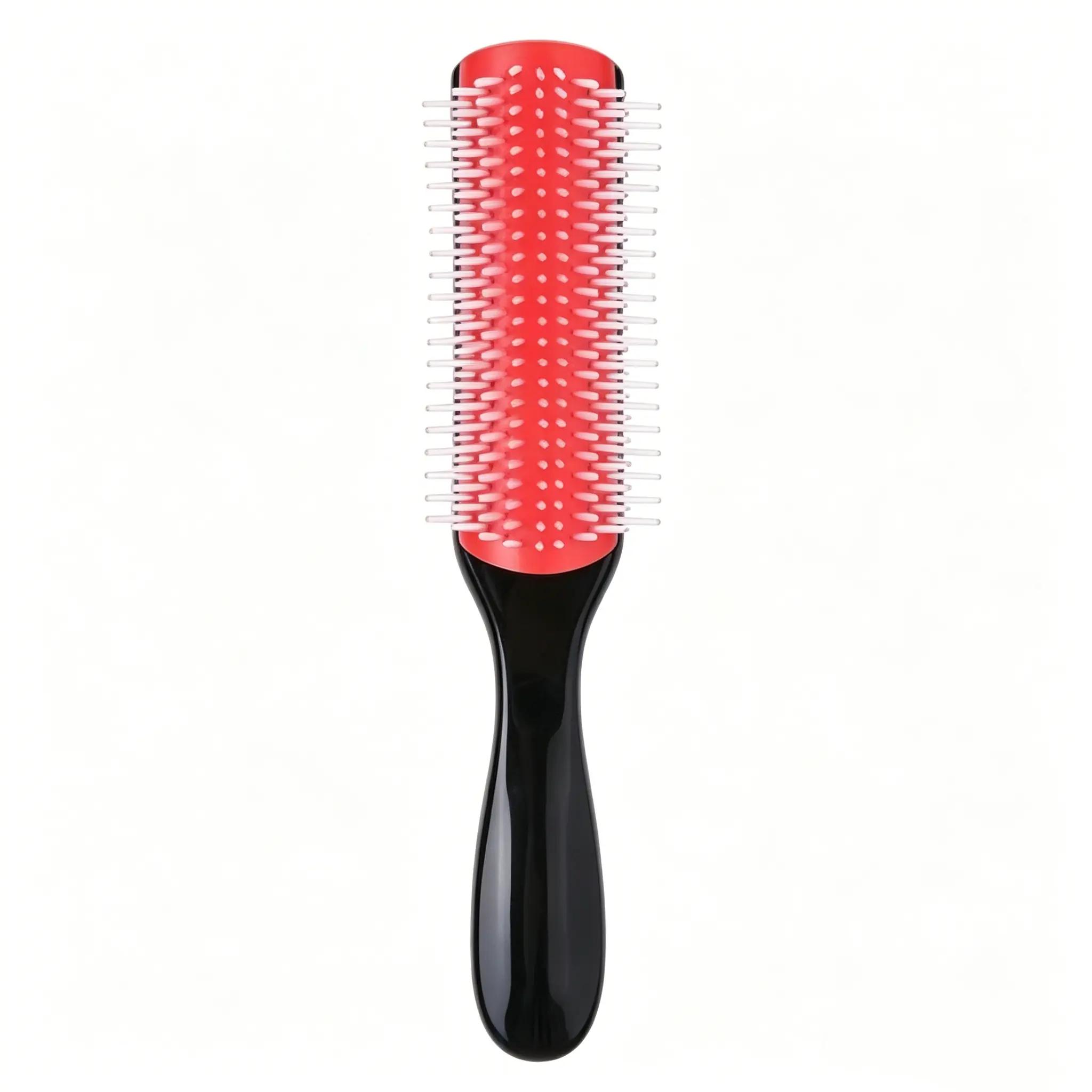 Classic Cushion Hairbrush - Rubber Pad & Maximum Grip Handle | Nylon Bristle Comb & Brush | Anti-Static, Great for Separating, Shaping, Blow Drying, Styling & Detangling | Thick & Curly & All Hair Types defining curl
