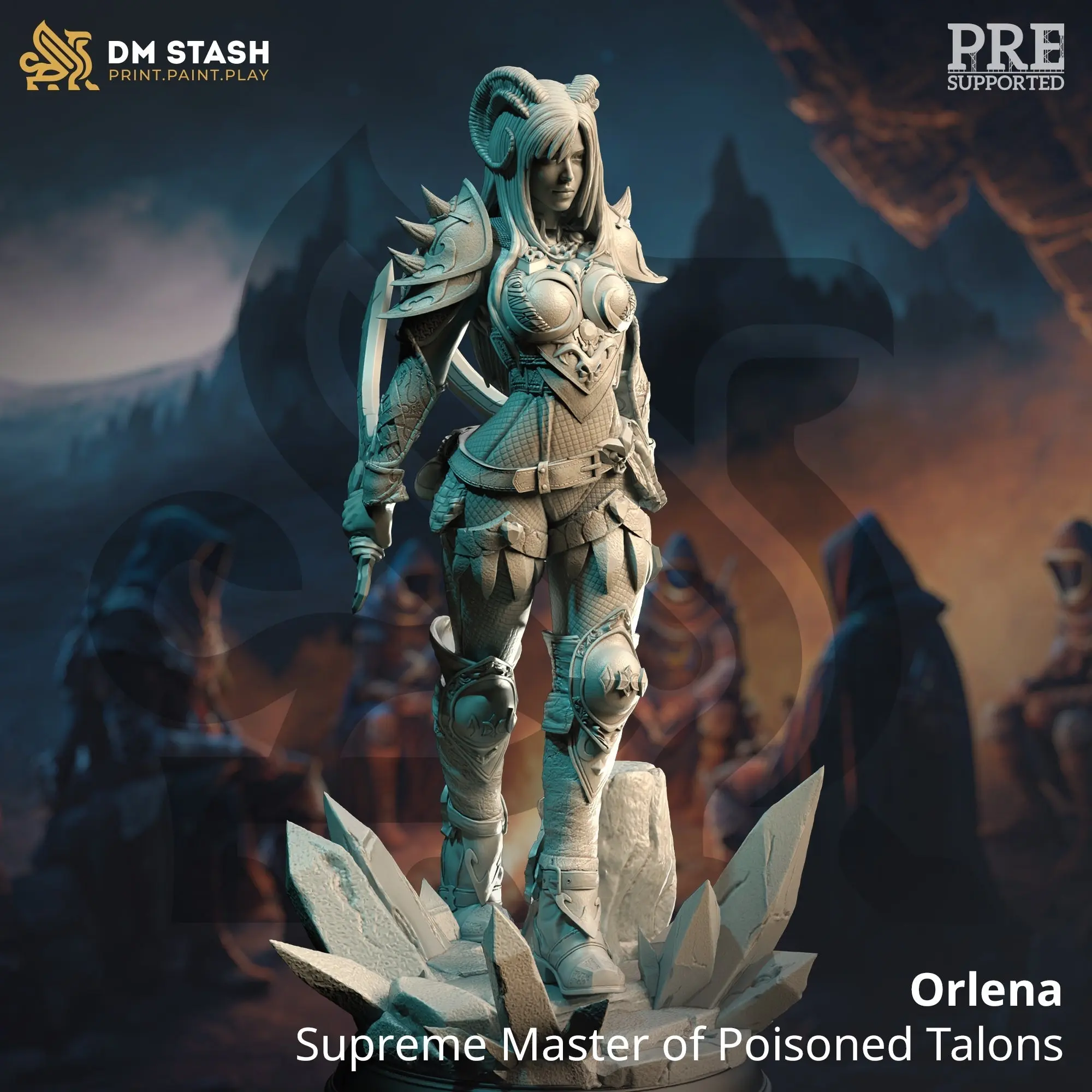 Orlena - Supreme Master of Poisoned Talons - 32mm or 75mm - MEDIUM - 3D Resin Print