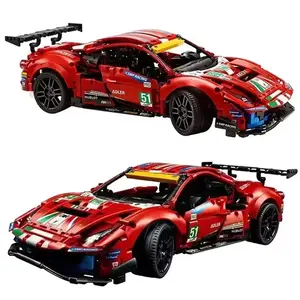Technical 488 GTE 1648PCS Racing Car Building Blocks 42125 Bricks Famous Super Sports Car MOC Model Assembly Toy Kid Adult Gifts