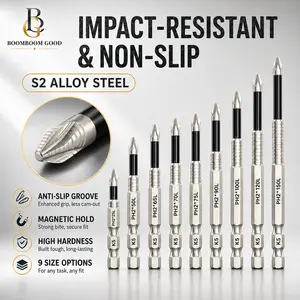 K5 Impact-Resistant and Non-Slip Bit,Impact Driver Bit Set,Titanium Alloy Impact Non-Slip Cross Head,High Magnetic Screwdriver Drill Bit