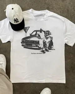 THE BOYS WITH BMW E30 HEAVYWEIGHT WHITE T-SHIRT
